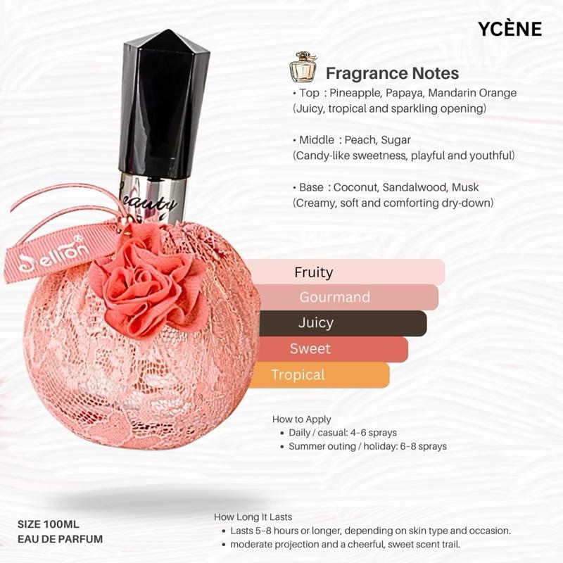 PINK BLUSH - Ycène BEAUTY ROSE Collection Luxurious Female EDP Perempuan Perfume with 5-8 Hours Long Lasting Fragrance with dupe perfume Scents SELLION