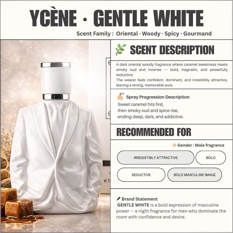 (TODAY SPECIAL) JOYPEER GENTLE WHITE- Ycène JOY PEER Collection Luxurious Male EDP Lelaki Perfume with 5-8 Hours Long Lasting Fragrance with dupe perfume Scents SELLION