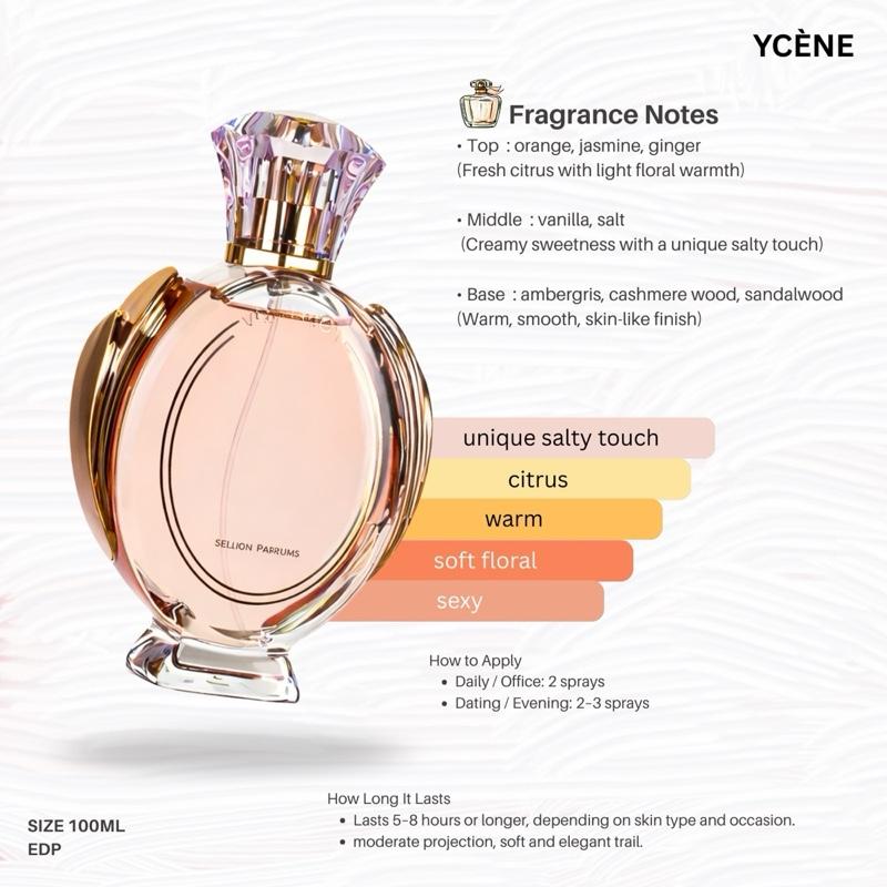 SOFT BLOOM - Ycène Volitation Collection Luxurious Female EDP Perempuan Perfume with 5-8 Hours Long Lasting Fragrance with dupe perfume Scents