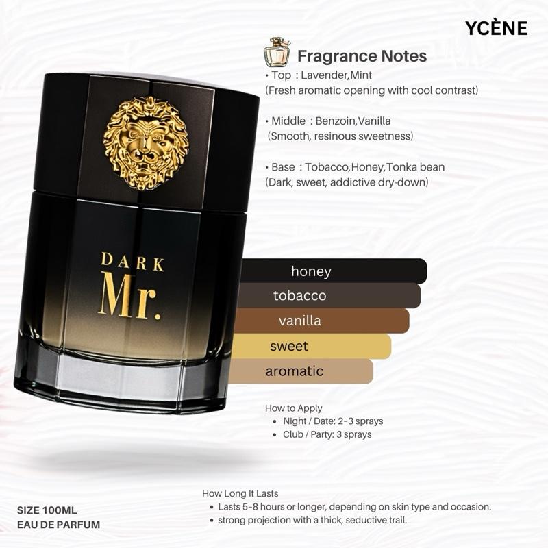 (TODAY SPECIAL) MRDARK BLACK - Ycène MRDARK Collection Luxurious Male EDP Lelaki Perfume with 5-8 Hours Long Lasting Fragrance with dupe perfume Scents SELLION