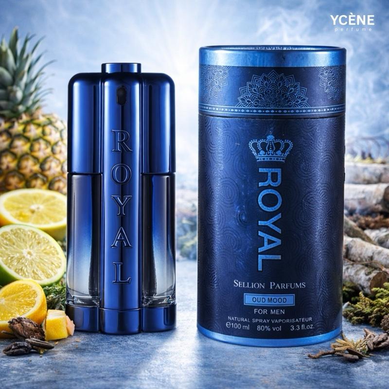 (TODAY SPECIAL) ROYAL BLUE & MYGIRL - Ycène ROYAL Collection Luxurious Male EDP Perfume with 5-8 Hours Long Lasting Fragrance with dupe perfume Scents SELLION