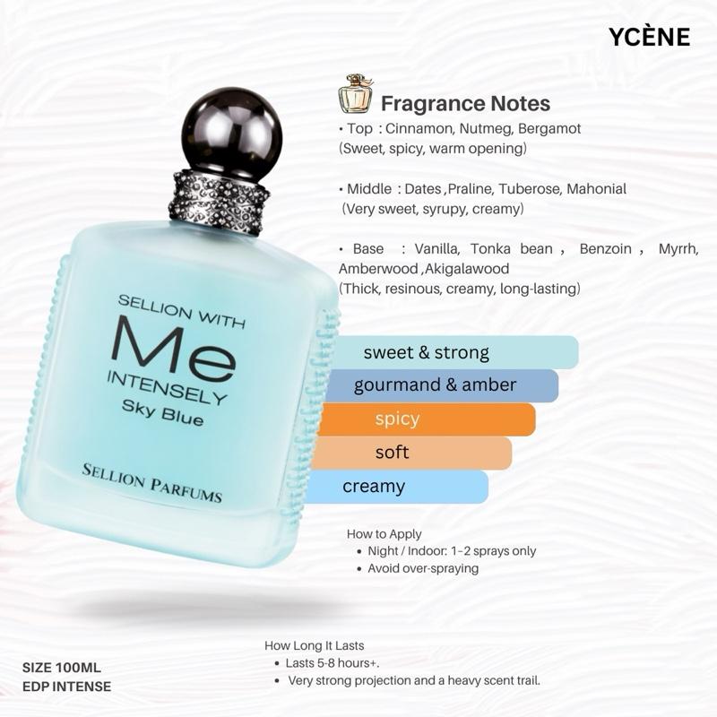 WITH ME SKY BLUE - Ycène WITHME Collection Luxurious Male EDP Luxury Quality Perfume with 5-8 Hours Long Lasting Fragrance with dupe perfume Scents