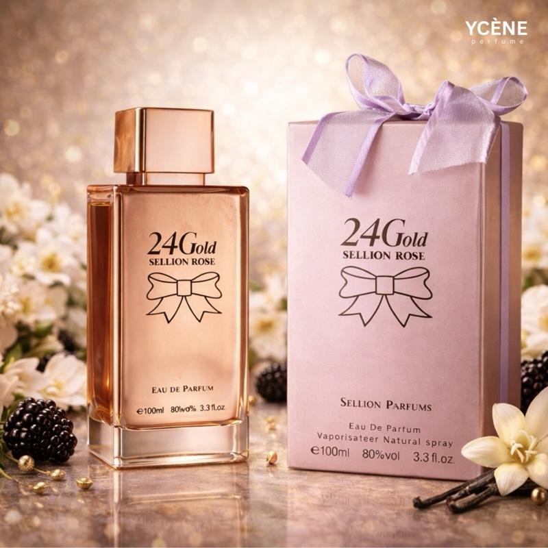 PINK GOLD SKIN - Ycene 24Gold Collection Luxurious Female EDP Perempuan Perfume with 5-8 Hours Long Lasting Fragrance with dupe perfume Scents