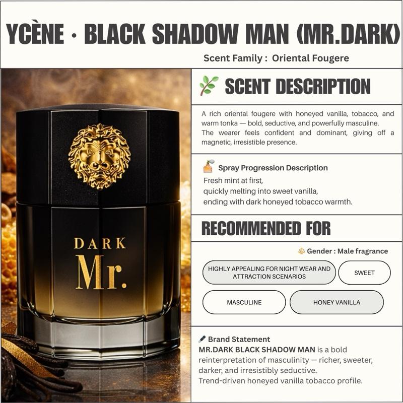 (NEW) MRDARK BLACK - Ycène MRDARK Collection Luxurious Male EDP Lelaki Perfume with 5-8 Hours Long Lasting Fragrance with dupe perfume Scents SELLION