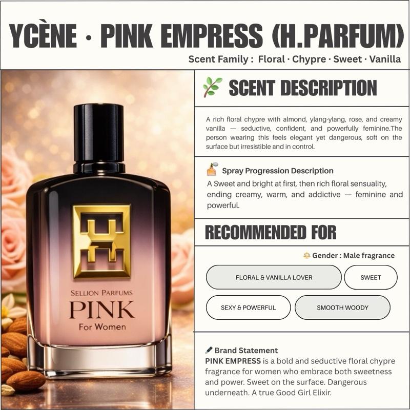 PUNK EMPRESS - Ycene H.Parfum Collection Luxurious Female EDP Perfume with 5-8 Hours Long Lasting Fragrance with dupe perfume Scents