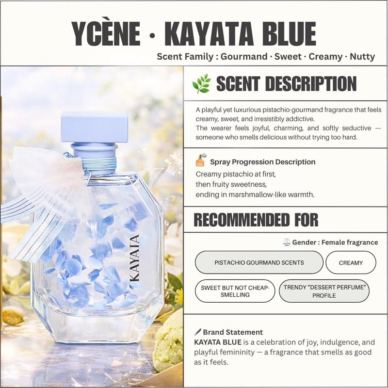 KAYATA BLUE - YCÈNE PANDAEYES Collection Luxurious Female EDP Perempuan Perfume with 5-8 Hours Long Lasting Fragrance with dupe perfume Scents