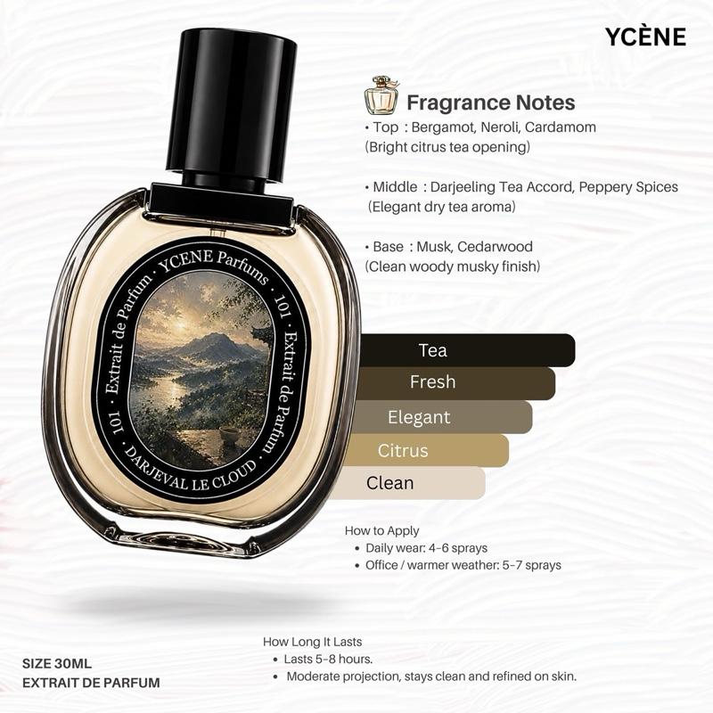 (TODAY SPECIAL) DARJEVAL LE CLOUD [code 101] - Ycène Collection Luxurious Male Extrait EDP Perfume with 5-8-Hours Long Lasting Fragrance with dupe perfume Scents