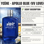 (TODAY SPECIAL) APOLLO BLUE- Ycène APOLLO Collection Luxurious Male EDT Lelaki Perfume with 5-8 Hours Long Lasting Fragrance with dupe perfume Scents QAWAFI