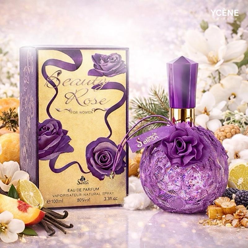 VIOLET ROSE - Ycène BEAUTY ROSE Collection Luxurious Female EDP Perempuan Perfume with 5-8 Hours Long Lasting Fragrance with dupe perfume Scents SELLION
