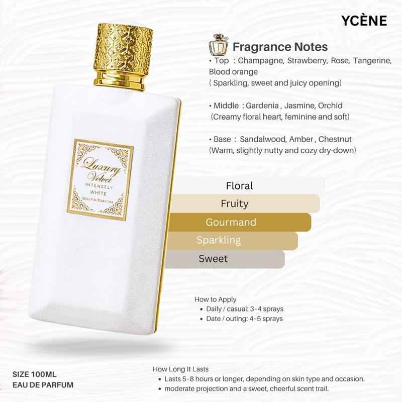 LUXURY VELVET IVORY - Ycène VELVET Collection Luxurious Female EDP Perempuan Perfume with 5-8 Hours Long Lasting Fragrance with dupe perfume Scents SELLION