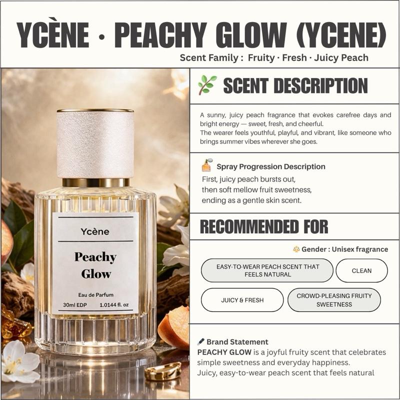 PEACHY GLOW - Ycène 30ML Luxurious Unisex EDP Perfume with 8-Hours Long Lasting Fragrance with dupe perfume Scents