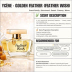 GOLDEN FEATHER - Ycène FEATHER WISH Collection Luxurious Female EDP Perempuan Perfume with 5-8 Hours Long Lasting Fragrance with dupe perfume Scents SELLION