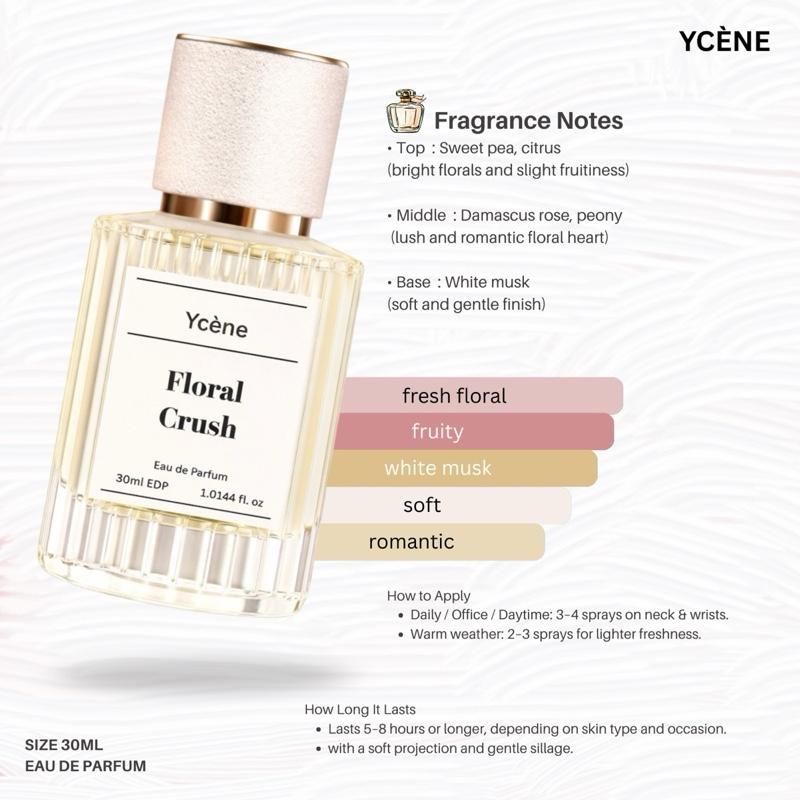 FLORAL CRUSH - Ycène 30ML Luxurious Unisex EDP Perfume with 8-Hours Long Lasting Fragrance with dupe perfume Scents