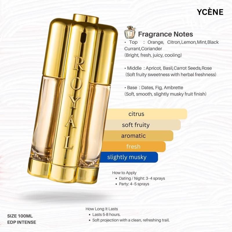 ROYAL KING - Ycène ROYAL KING Collection 100ML Luxurious Male EDP Lelaki Perfume with 5-8 Hours Long Lasting Fragrance with dupe perfume Scents SELLION