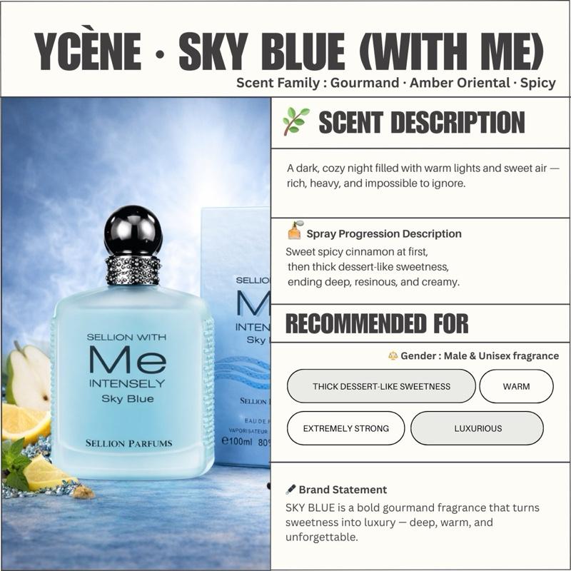 WITH ME SKY BLUE - Ycène WITHME Collection Luxurious Male EDP Luxury Quality Perfume with 5-8 Hours Long Lasting Fragrance with dupe perfume Scents
