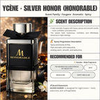 (TODAY SPECIAL) HONORABLE SILVER - YCÈNE HONORABLE Collection 100ML Luxurious Male EDP Lelaki Perfume with 5-8 Hours Long Lasting Fragrance with dupe perfume Scents