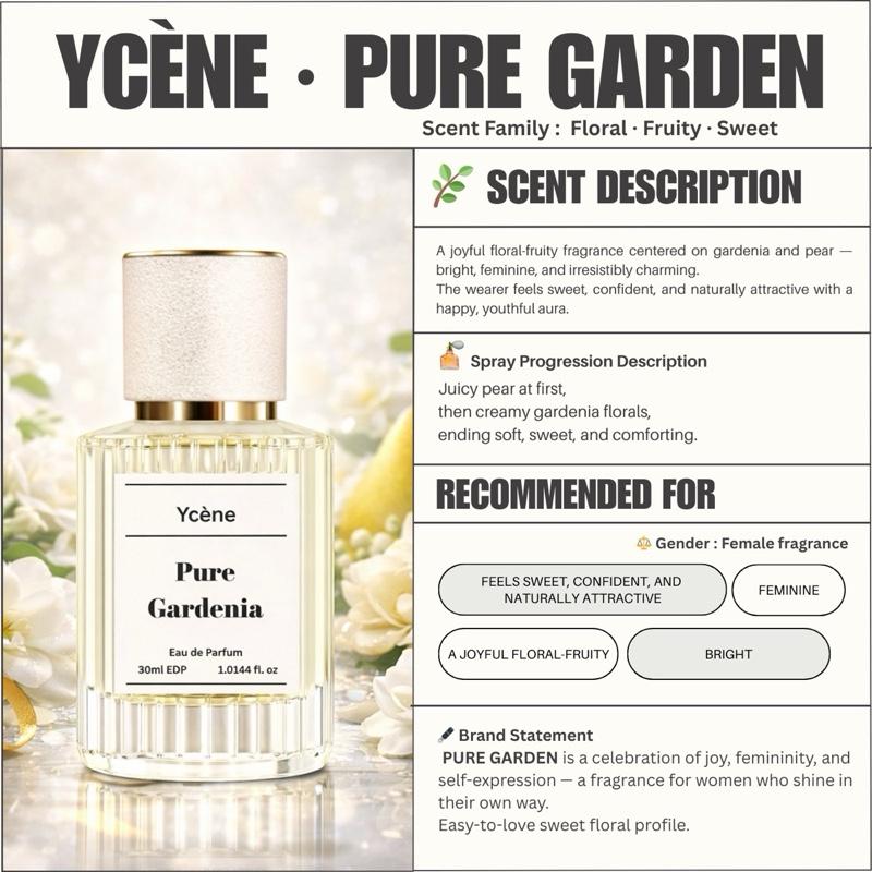 PURE GARDENIA - Ycène 30ML Luxurious EDP Perfume with 5-8-Hours Long Lasting Fragrance with dupe perfume Scents