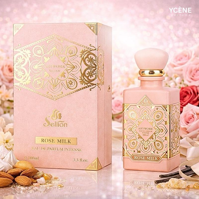 ARTWORK ROSE MILK - YCÈNE ARTWORK Collection Luxurious 100ML Female EDP Perempuan Perfume with 5-8 Hours Long Lasting Fragrance with dupe perfume Scents SELLION