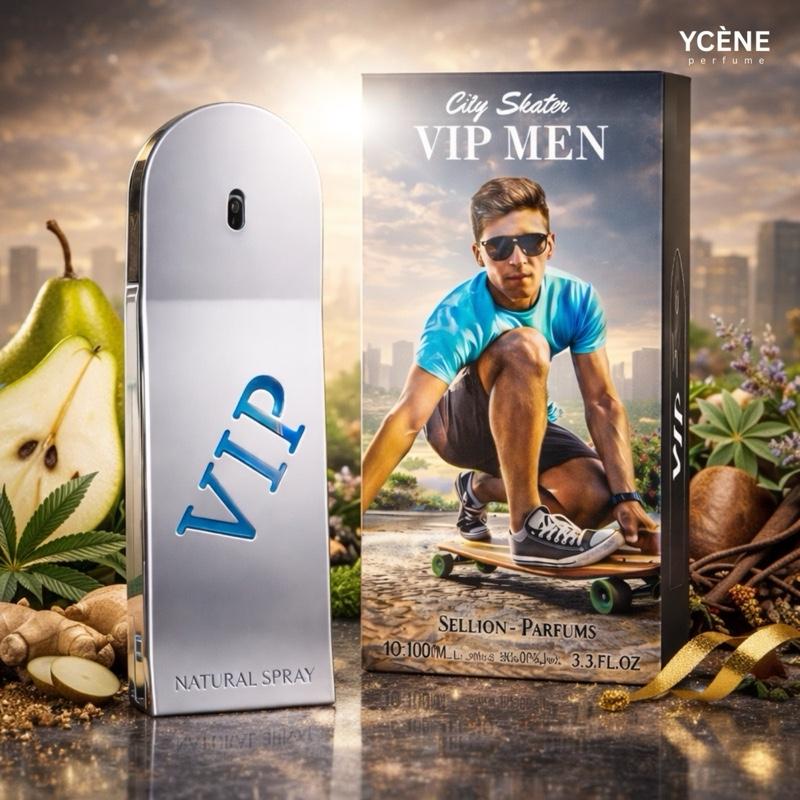 (TODAY SPECIAL) VIP MEN CITY SKATE - Ycène VIP Collection Luxurious Male EDP Lelaki Perempuan Perfume with 5-8 Hours Long Lasting Fragrance with dupe perfume Scents SELLION