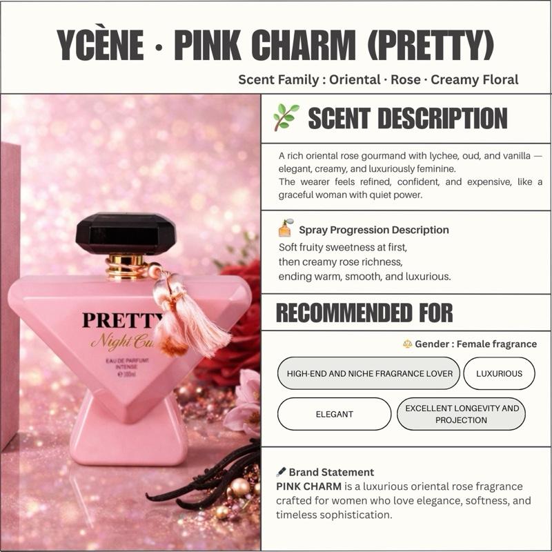 BLACK PINK PRETTY - YCÈNE PRETTY Collection Luxurious 100ML Female EDP Perempuan Perfume with 5-8Hours Long Lasting Fragrance with dupe perfume Scents