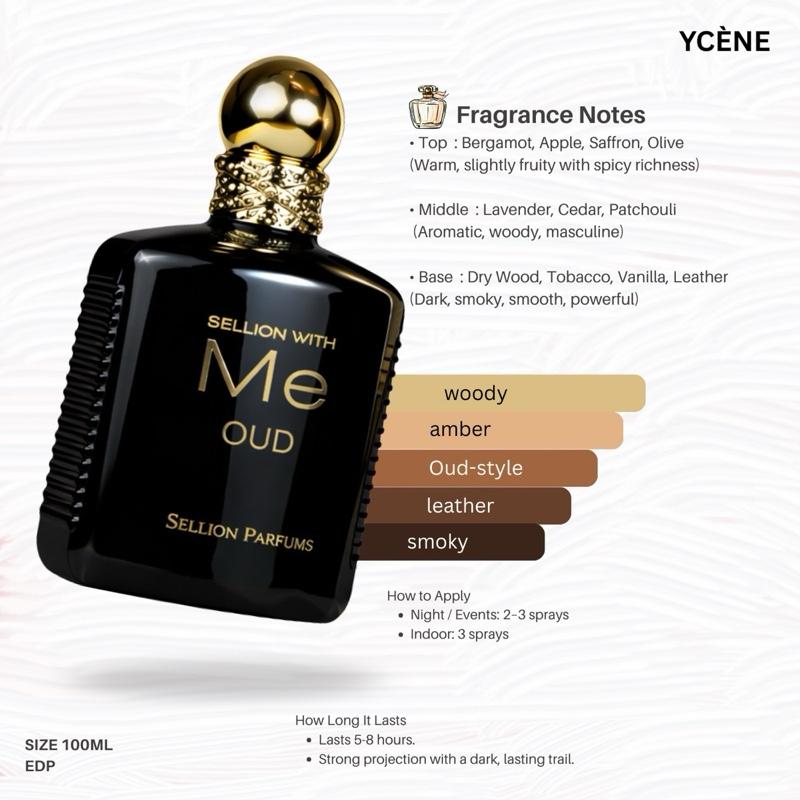 OUD NOIR - Ycene WITHME Collection Luxurious Male EDP Luxury Quality Perfume with 5-8 Hours Long Lasting Fragrance with dupe perfume Scents