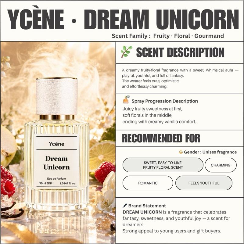 DREAM UNICORN - Ycène 30ML Luxurious Unisex EDP Perfume with 5-8-Hours Long Lasting Fragrance with dupe perfume Scents