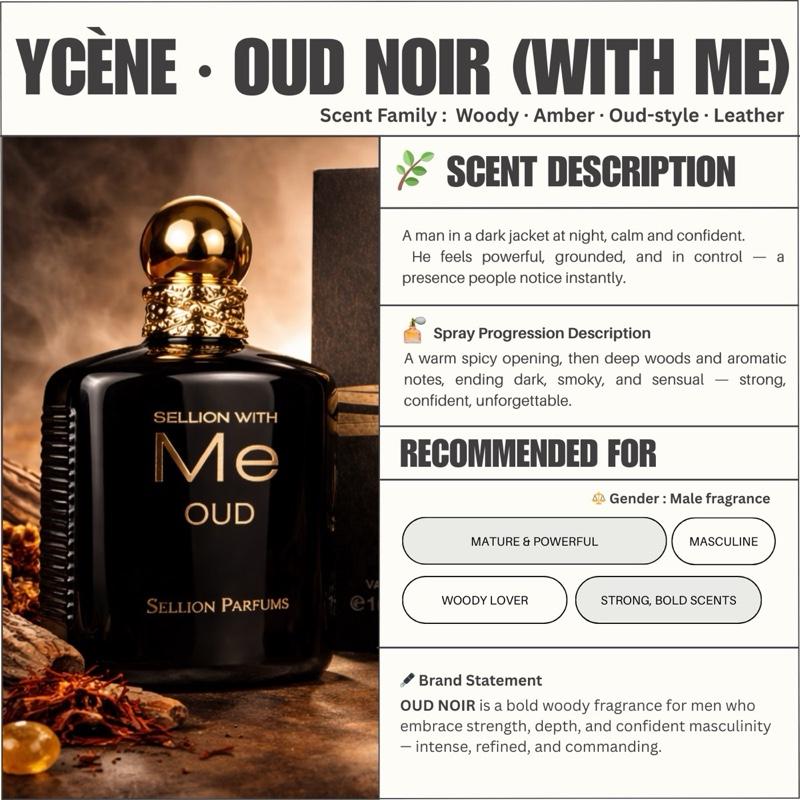 OUD NOIR - Ycene WITHME Collection Luxurious Male EDP Luxury Quality Perfume with 5-8 Hours Long Lasting Fragrance with dupe perfume Scents