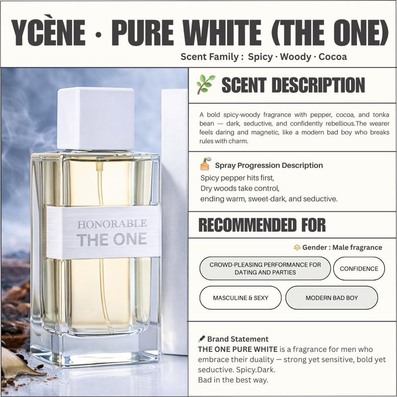 THE ONE PURE WHITE - Ycène THE ONE Collection Luxurious Male EDP Lelaki Perfume with 5-8 Hours Long Lasting Fragrance with dupe perfume Scents Sellion