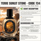 (TODAY SPECIAL) TERRE SUNLIT STONE [code 734] - Ycène Collection Luxurious Male Extrait EDP Perfume with 5-8-Hours Long Lasting Fragrance with dupe perfume Scents