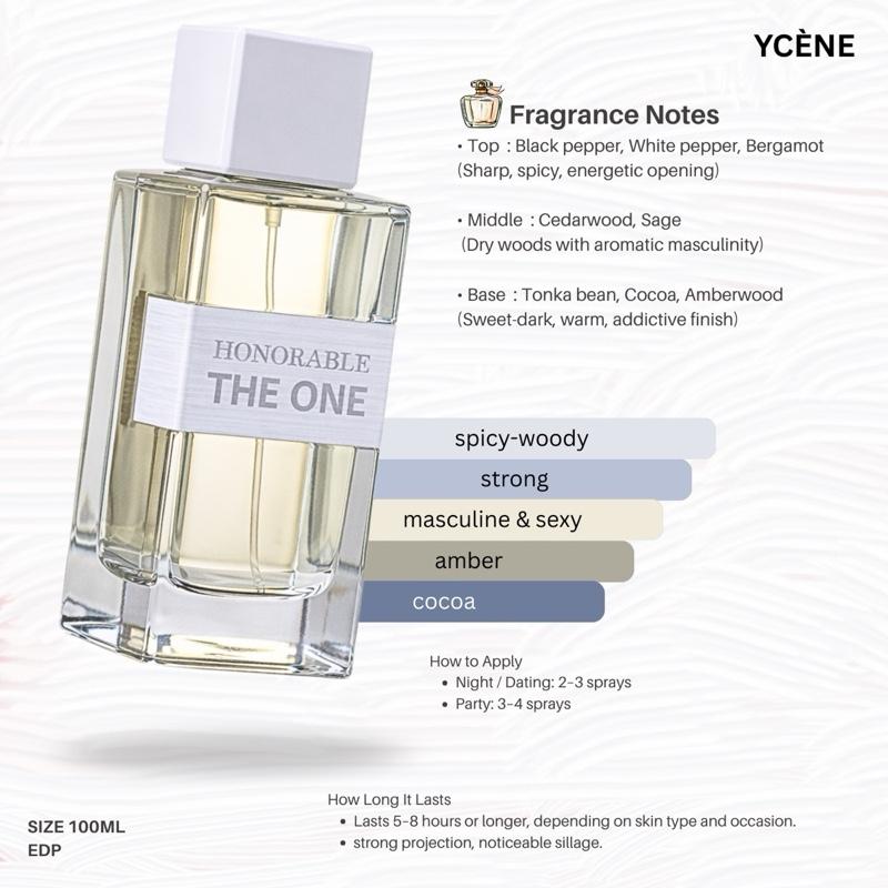 THE ONE PURE WHITE - Ycène THE ONE Collection Luxurious Male EDP Lelaki Perfume with 5-8 Hours Long Lasting Fragrance with dupe perfume Scents Sellion