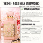 ARTWORK ROSE MILK - YCÈNE ARTWORK Collection Luxurious 100ML Female EDP Perempuan Perfume with 5-8 Hours Long Lasting Fragrance with dupe perfume Scents SELLION