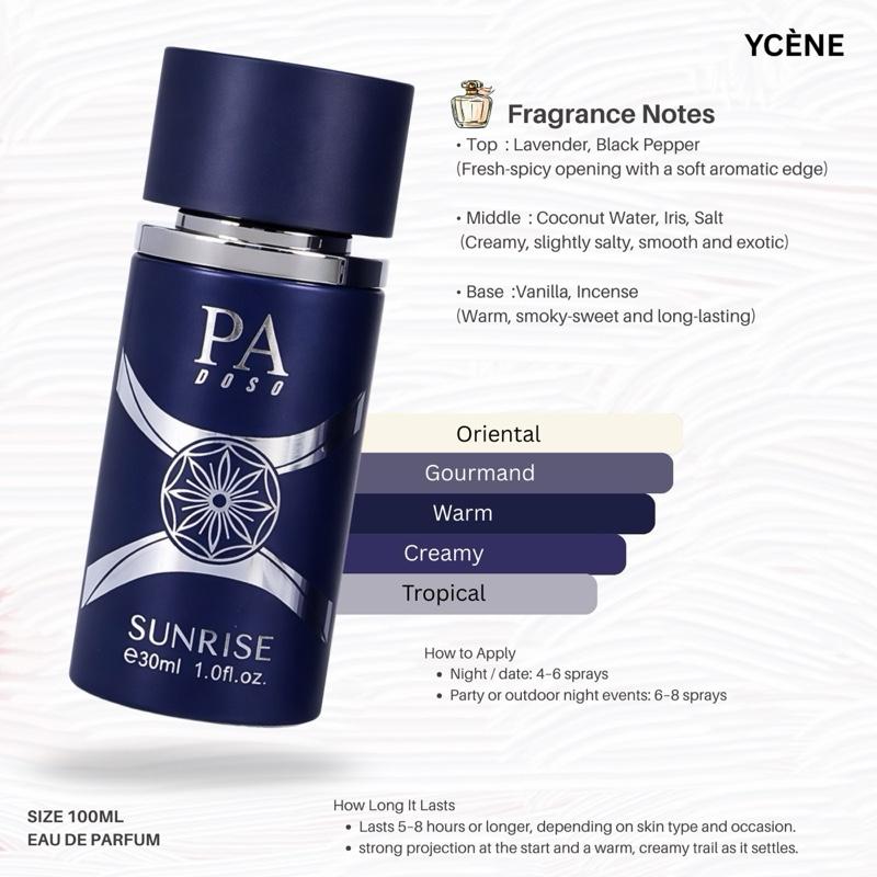SUNRISE BLUE - Ycène SUNRISE Collection 30ML Luxurious Male EDP Lelaki Perfume with 5-8 Hours Long Lasting Fragrance with dupe perfume Scents
