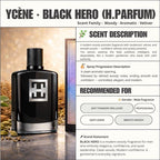 BLACK HERO - Ycene H.Parfum Collection Luxurious Male EDP Perfume with 5-8 Hours Long Lasting Fragrance with dupe perfume Scents
