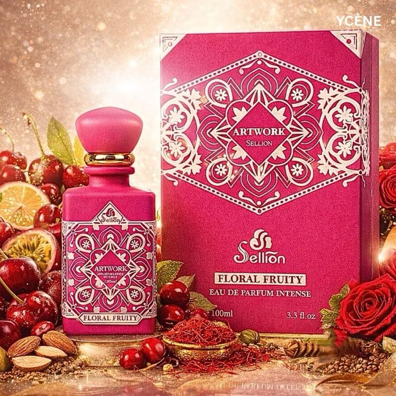 ARTWORK FLORAL FRUITY - YCÈNE ARTWORK Collection Luxurious 100ML Female EDP Perempuan Perfume with 5-8 Hours Long Lasting Fragrance with dupe perfume Scents SELLION