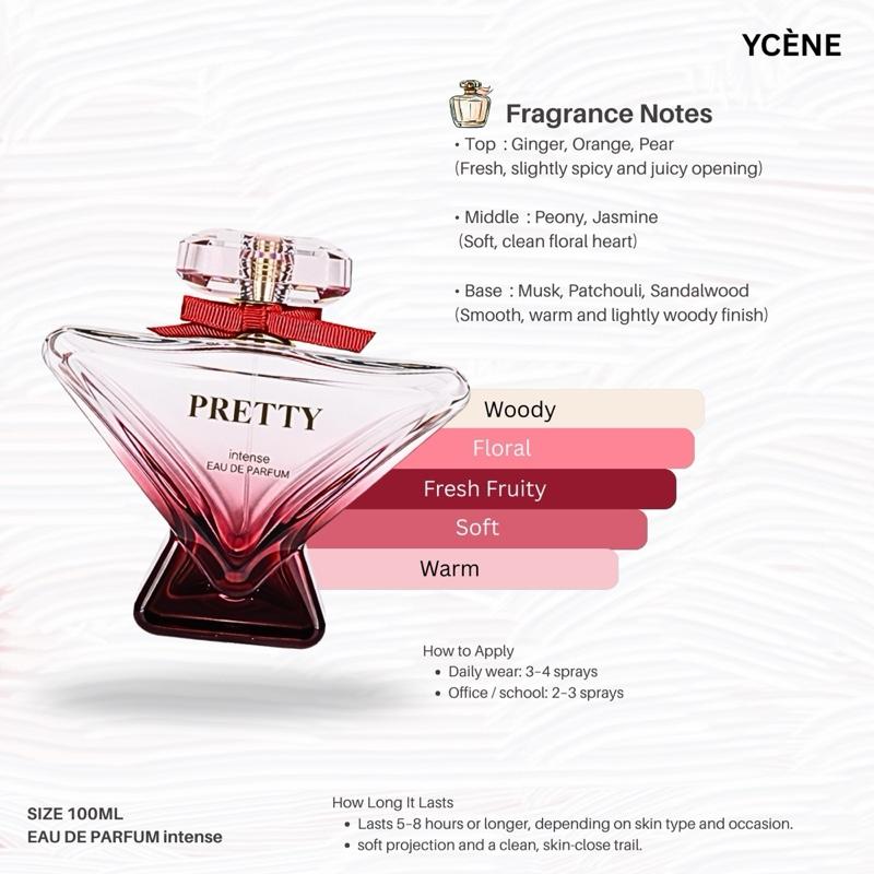 BLUSH VEIL - YCÈNE PRETTY Collection Luxurious 100ML Female EDP Intense Perempuan Perfume with 5-8Hours Long Lasting Fragrance with dupe perfume Scents