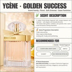 Golden Success Women  - YCÈNE SUCCESS Collection Luxurious 100ML Female EDP Perempuan Perfume with 5-8Hours Long Lasting Fragrance with dupe perfume Scents