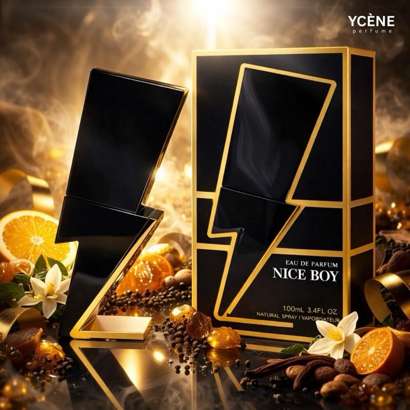 GOLDEN BLACK NICE BOY - Ycène NICEBOY Collection Luxurious Male EDP Lelaki Perfume with 5-8 Hours Long Lasting Fragrance with dupe perfume Scents SELLION