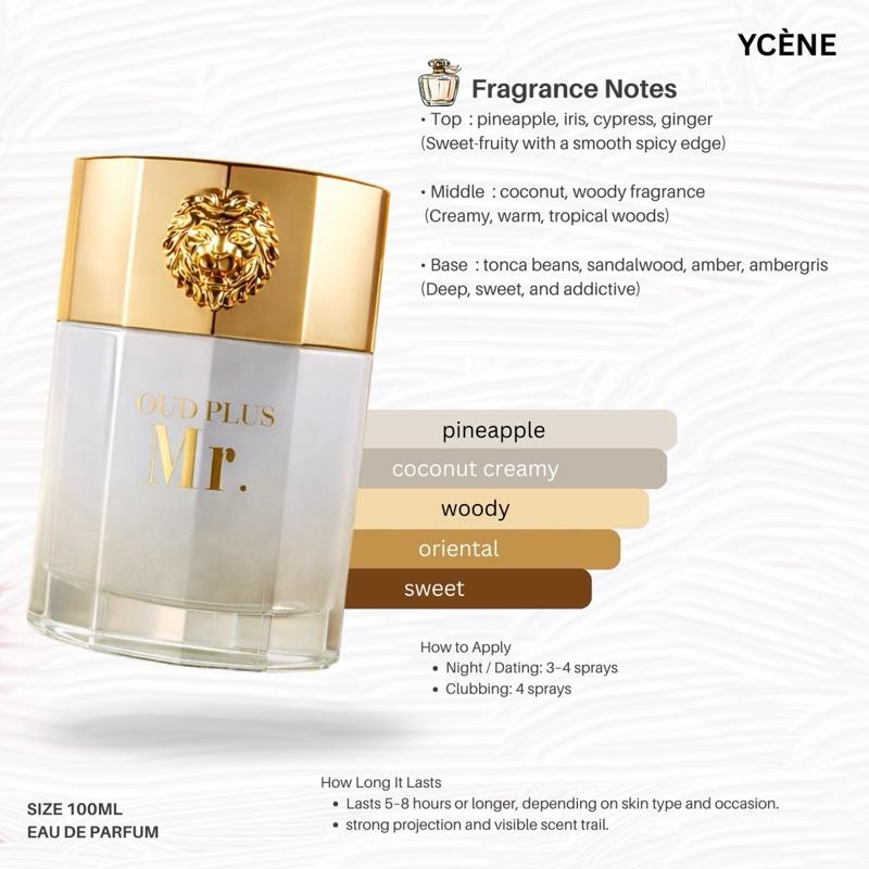 (TODAY SPECIAL) MRDARK WHITE- Ycène MRDARK Collection Luxurious Male EDP Lelaki Perfume with 5-8 Hours Long Lasting Fragrance with dupe perfume Scents SELLION