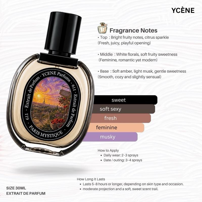 (TODAY SPECIAL) PARIS MYSTIQUE [code611] - Ycène Collection Luxurious Female Extrait EDP Perfume with 5-8-Hours Long Lasting Fragrance with dupe perfume Scents