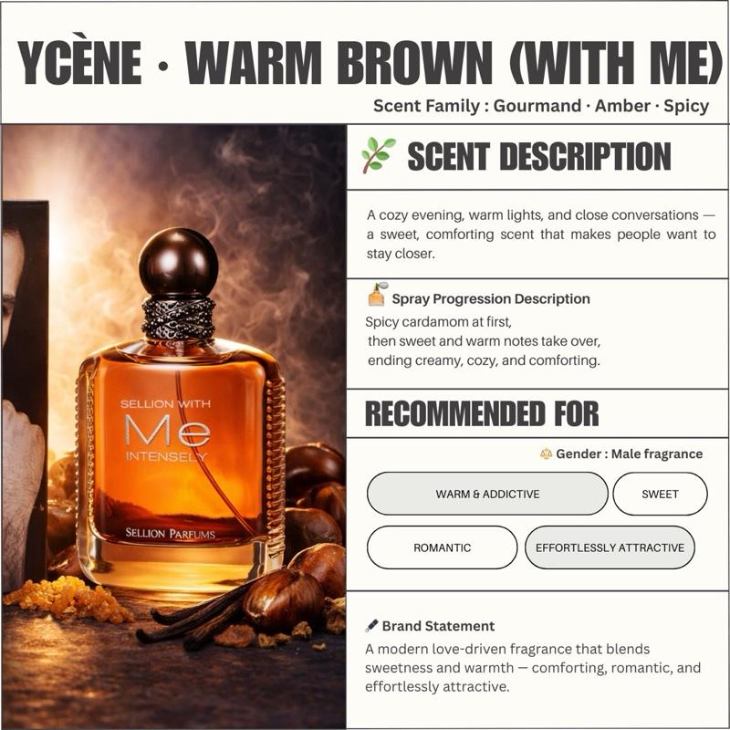 WARM BROWN - Ycene WITHME Collection Luxurious Male EDP Luxury Quality Perfume with 5-8 Hours Long Lasting Fragrance with dupe perfume Scents