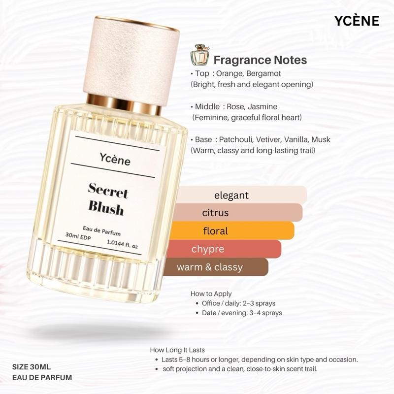 SECRET BLUSH- Ycène 30ML Luxurious Female’s EDP Perfume with 5-8-Hours Long Lasting Fragrance with dupe perfume Scents