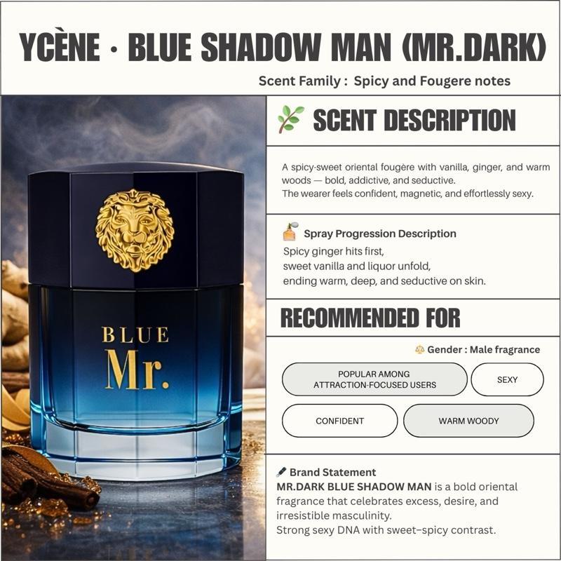 (TODAY SPECIAL) MRDARK BLUE - Ycène MRDARK Collection Luxurious Male EDP Lelaki Perfume with 5-8 Hours Long Lasting Fragrance with dupe perfume Scents SELLION