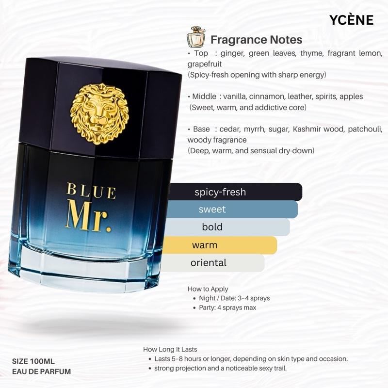 (TODAY SPECIAL) MRDARK BLUE - Ycène MRDARK Collection Luxurious Male EDP Lelaki Perfume with 5-8 Hours Long Lasting Fragrance with dupe perfume Scents SELLION