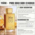 PURE GOLD SKIN - Ycene 24Gold Collection Luxurious Female EDP Perempuan Perfume with 5-8 Hours Long Lasting Fragrance with dupe perfume Scents