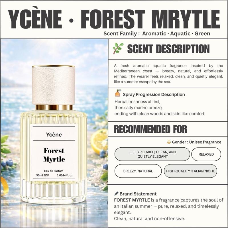 FOREST MRYTLE - Ycène 30ML Luxurious Unisex’s EDP Perfume with 8-Hours Long Lasting Fragrance with dupe perfume Scents