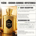 (NEW) CROWN SUNRISE - Ycène MYSTERIES Collection Luxurious Male EDP Lelaki Perfume with 5-8 Hours Long Lasting Fragrance with dupe perfume Scents QAWAFI