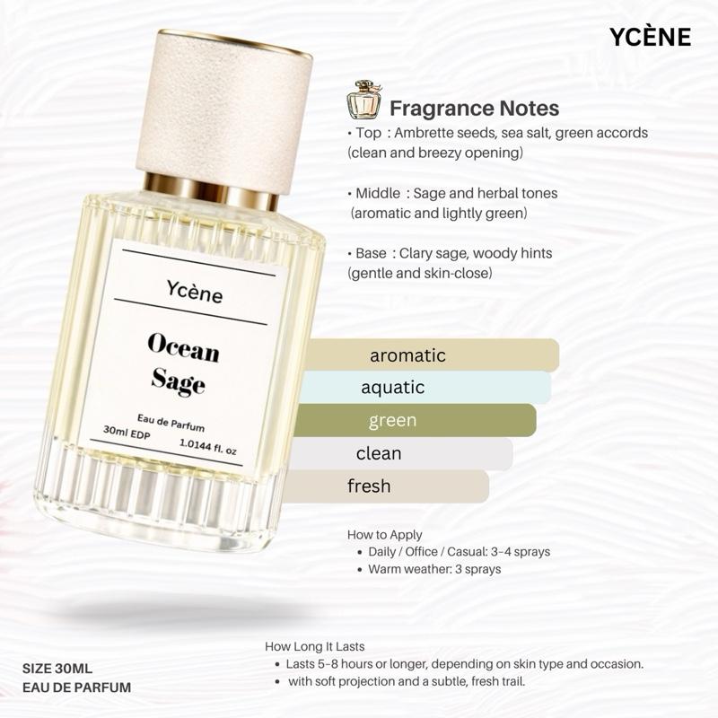 OCEAN SAGE - Ycène 30ML Luxurious Unisex’s EDP Perfume with 8-Hours Long Lasting Fragrance with dupe perfume Scents
