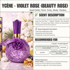 VIOLET ROSE - Ycène BEAUTY ROSE Collection Luxurious Female EDP Perempuan Perfume with 5-8 Hours Long Lasting Fragrance with dupe perfume Scents SELLION
