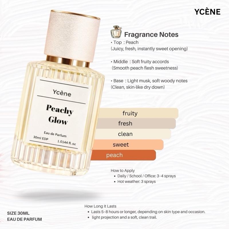 PEACHY GLOW - Ycène 30ML Luxurious Unisex EDP Perfume with 8-Hours Long Lasting Fragrance with dupe perfume Scents