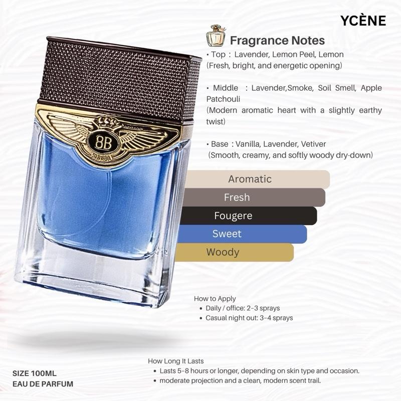 (TODAY SPECIAL) BIGBOSS BOSS BLUE- Ycène BIGBOSS Collection Luxurious Male EDP Lelaki Perfume with 5-8 Hours Long Lasting Fragrance with dupe perfume Scents SELLION